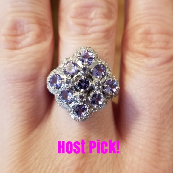Jewelry - Blue Tanzanite 14k White Gold Ring - Size 7